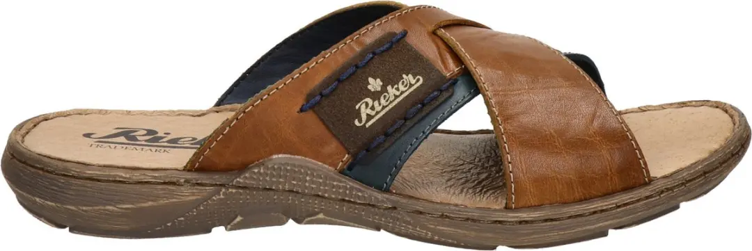 Rieker Slippers cognac - Maat 41