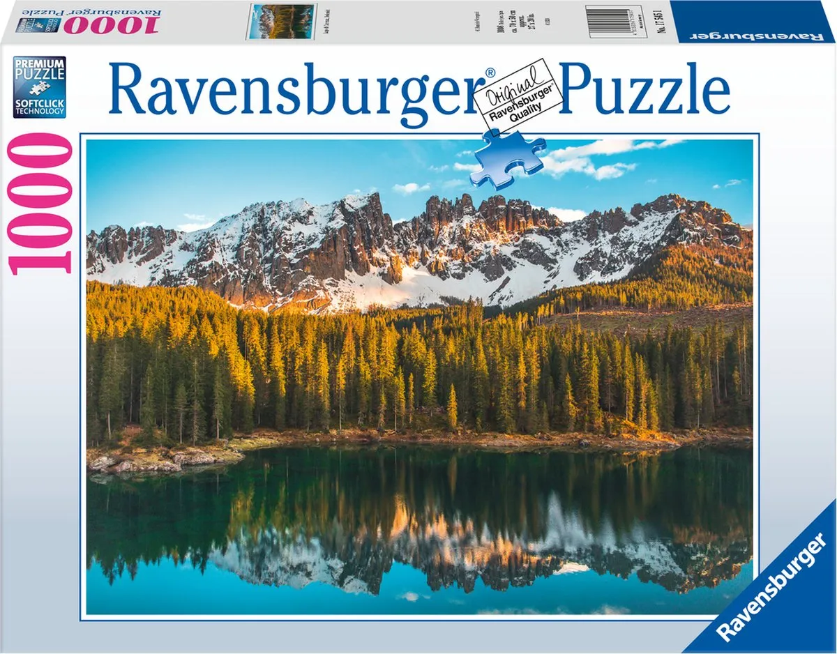 Ravensburger Italian Landscapes Lago di Carezza Legpuzzel 1000 Stuks - Multicolor