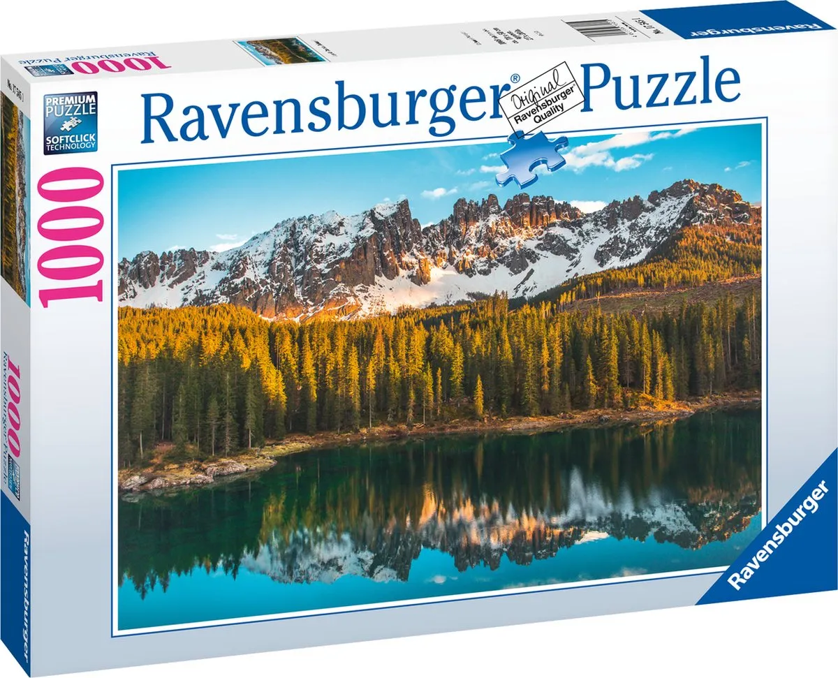 Ravensburger Italian Landscapes Lago di Carezza Legpuzzel 1000 Stuks - Multicolor