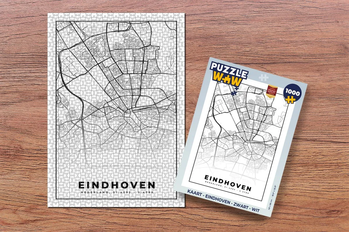 PuzzleWow Eindhoven Legpuzzel 1000 Stuks - Multicolor