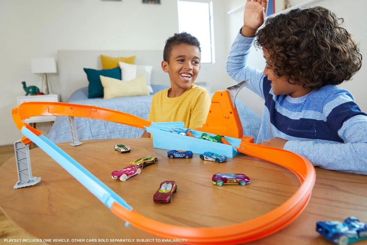 Hot Wheels Action Rapid Raceway Champion GJM75 Speelset - 3 Baandelen - Multicolor