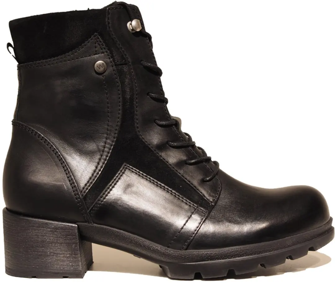 Wolky 0610030-000 Dames Veterboots - Zwart