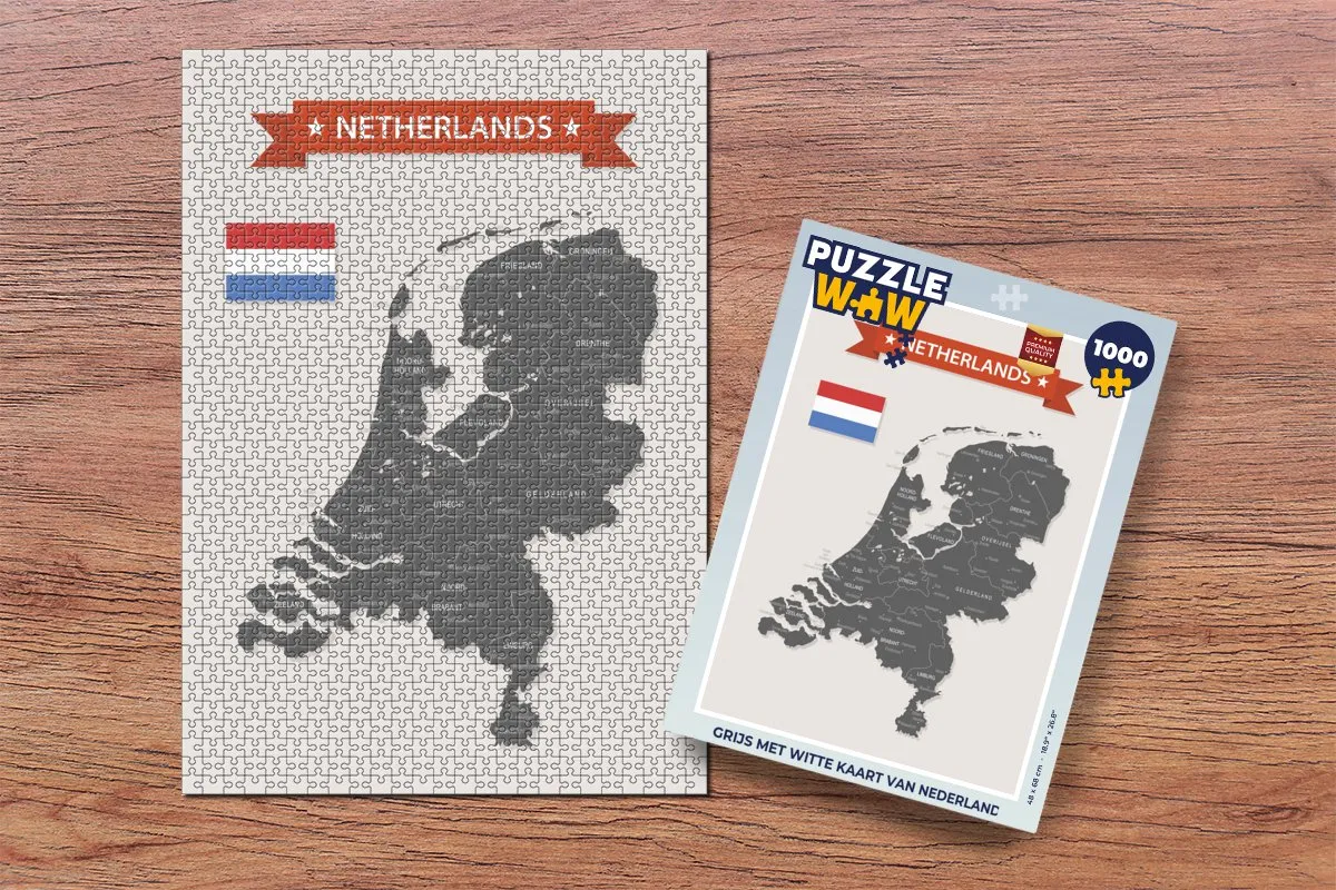 PuzzleWow Nederland Puzzel 1000 Stuks - Multicolor
