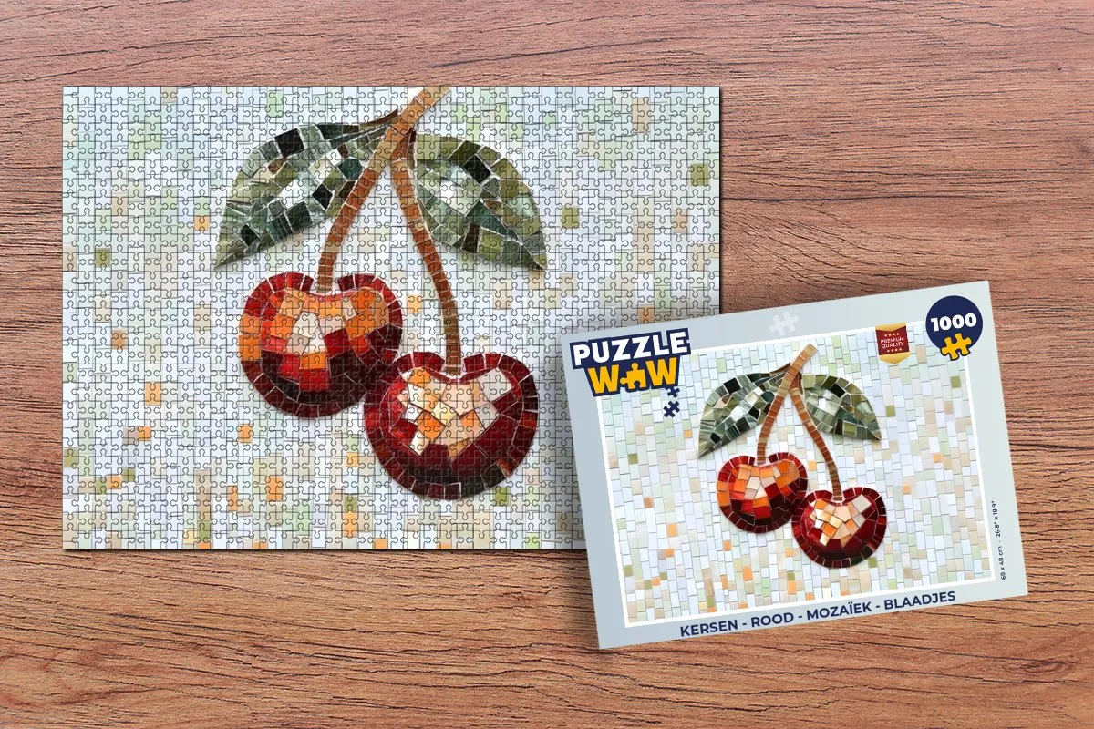 PuzzleWow Kersen Mozaïek Legpuzzel 1000 Stuks