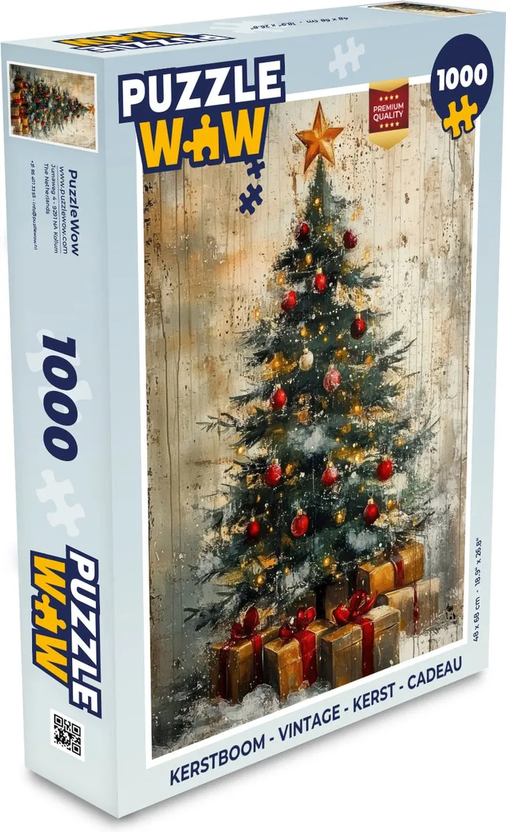 PuzzleWow Kerstboom Legpuzzel 1000 Stuks - Kerstboom