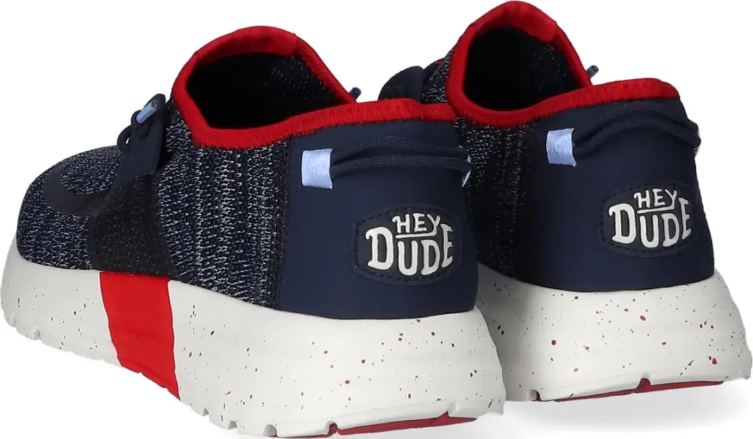 HEYDUDE Sirocco Sport Mode Heren Sneakers - 48 - Navy/Grey - afbeelding 3 van 6