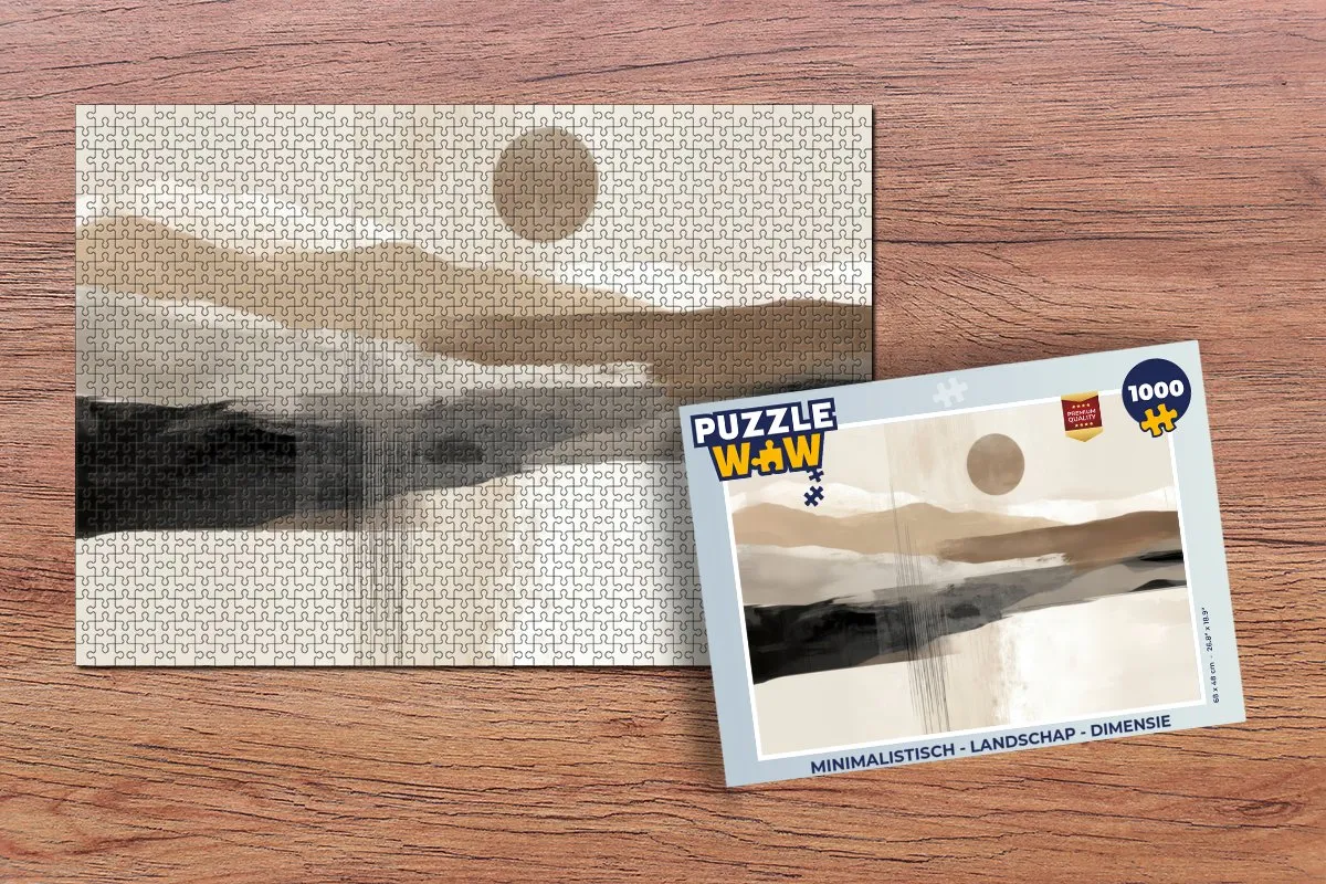 PuzzleWow Minimalistisch Landschap Puzzel 1000 Stuks - MPN 8721406837268