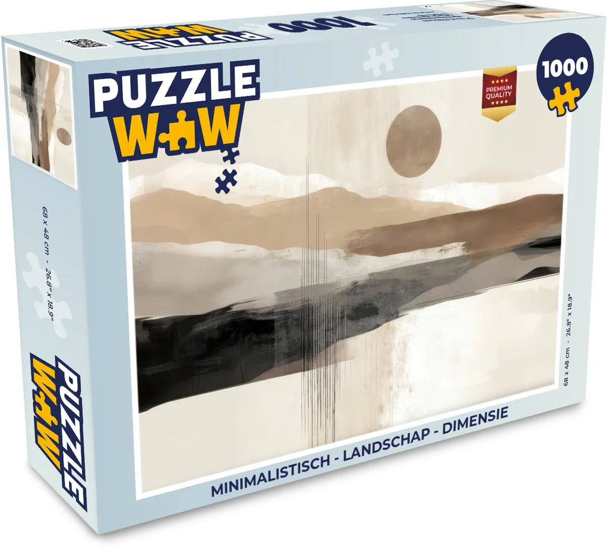 PuzzleWow Minimalistisch Landschap Puzzel 1000 Stuks - MPN 8721406837268