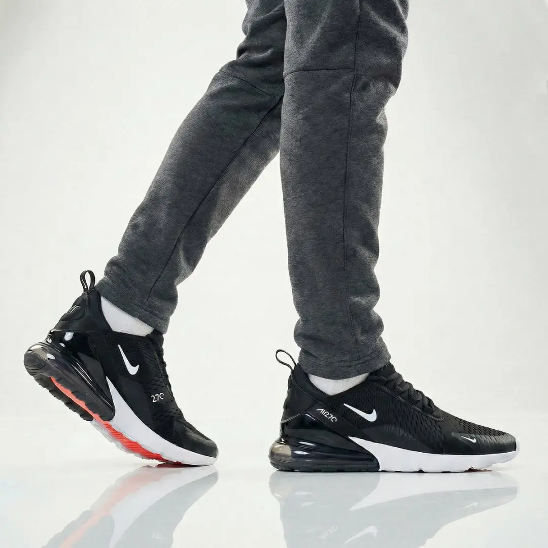Nike Air Max 270 Heren Sneakers - 46 - Black/Anthracite/White/Solar Red