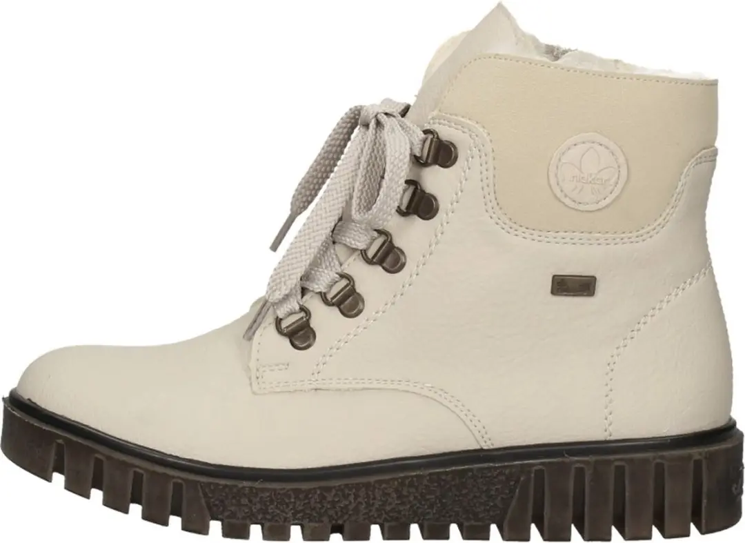 Rieker Dames Veterboot 178237 - Ecru - Maat 37
