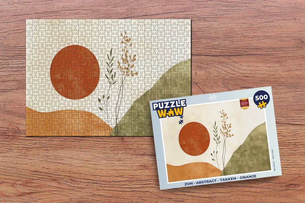 PuzzleWow Abstract Takken Legpuzzel 500 Stuks - Oranje - MPN 8721375324714