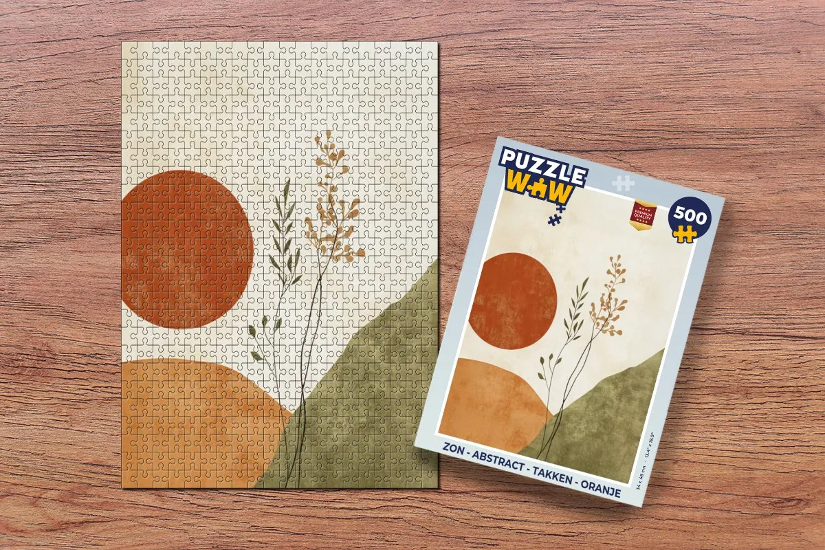 PuzzleWow Abstract Takken Legpuzzel 500 Stuks - Oranje - MPN 8721375324714