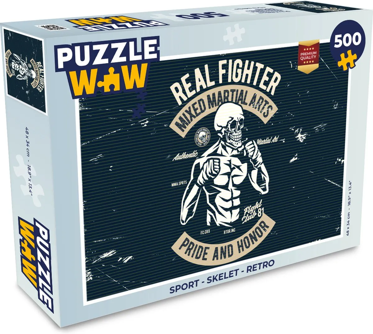 PuzzleWow Skelet Retro Legpuzzel 500 Stuks - Multicolor
