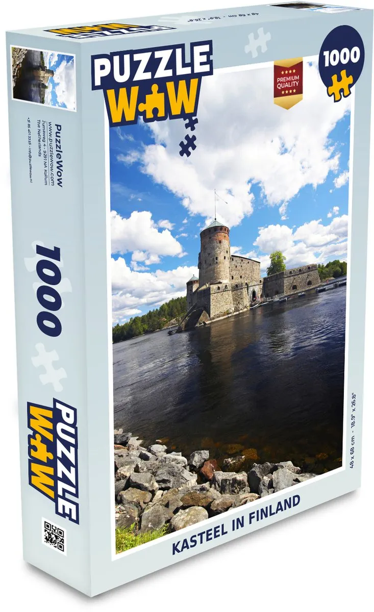 PuzzleWow Legpuzzel Kasteel in Finland 1000 Stuks - Multicolor