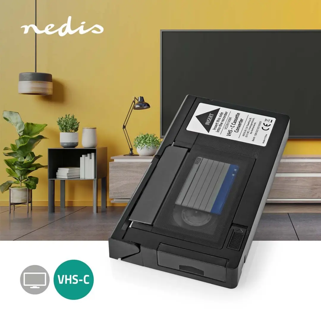 Nedis VCON110BK VHS-C naar VHS Converter - Zwart - afbeelding 6 van 6