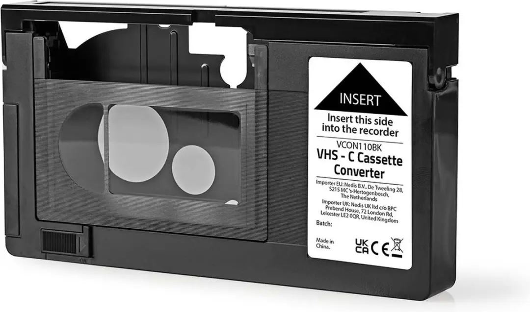 Nedis VCON110BK VHS-C naar VHS Converter - Zwart - afbeelding 2 van 6