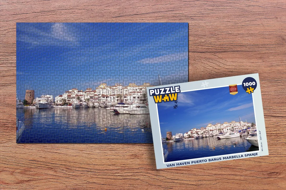 PuzzleWow Puerto Banús Marbella Puzzel - 1000 Stuks - Multicolor