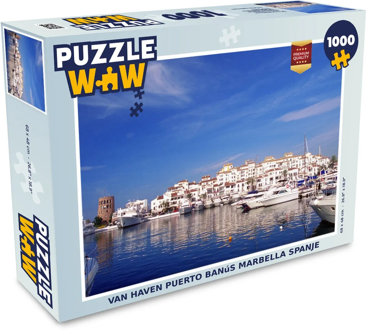 PuzzleWow Puerto Banús Marbella Puzzel - 1000 Stuks - Multicolor