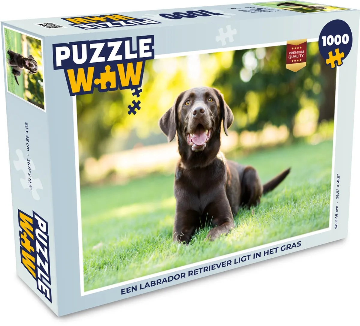PuzzleWow Labrador Retriever Legpuzzel 1000 Stuks - Multicolor