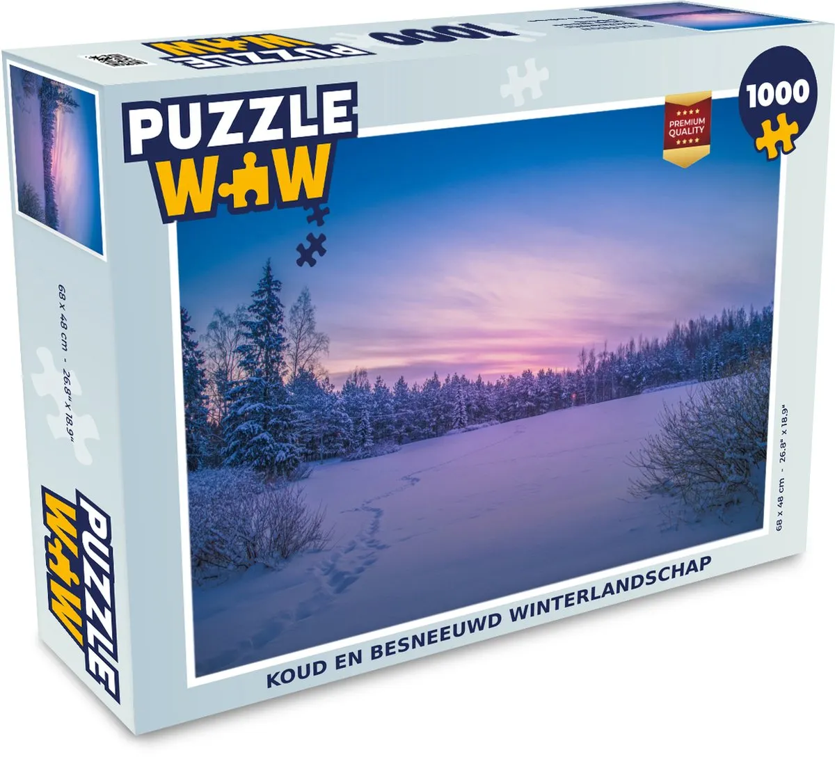 PuzzleWow Winterlandschap Legpuzzel 1000 Stuks - Multicolor