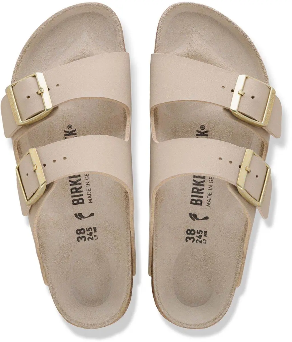 Birkenstock Arizona BF Triples Sandalen - Vrouwen 40 - Beige - afbeelding 5 van 6