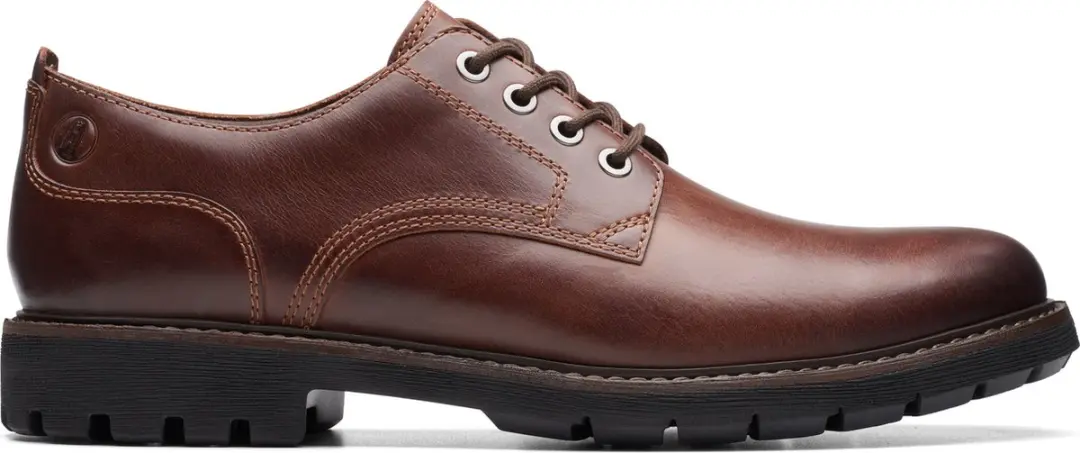 Clarks Veterschoen Batcombe Tie Dark Tan Leather
