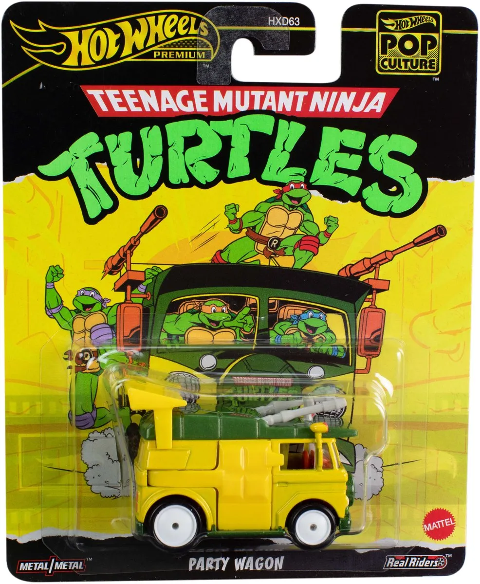 Hot Wheels Party Wagon HXF04 - Schaal 1/64 - Turtles Geel