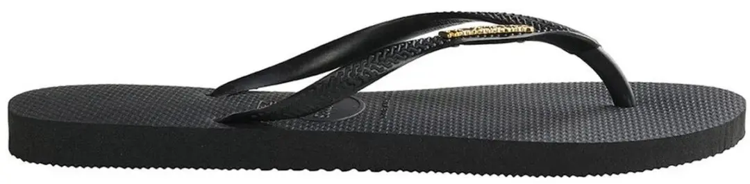 Havaianas Teenslipper Slim Logo Metallic - Zwart/Goud - afbeelding 3 van 6