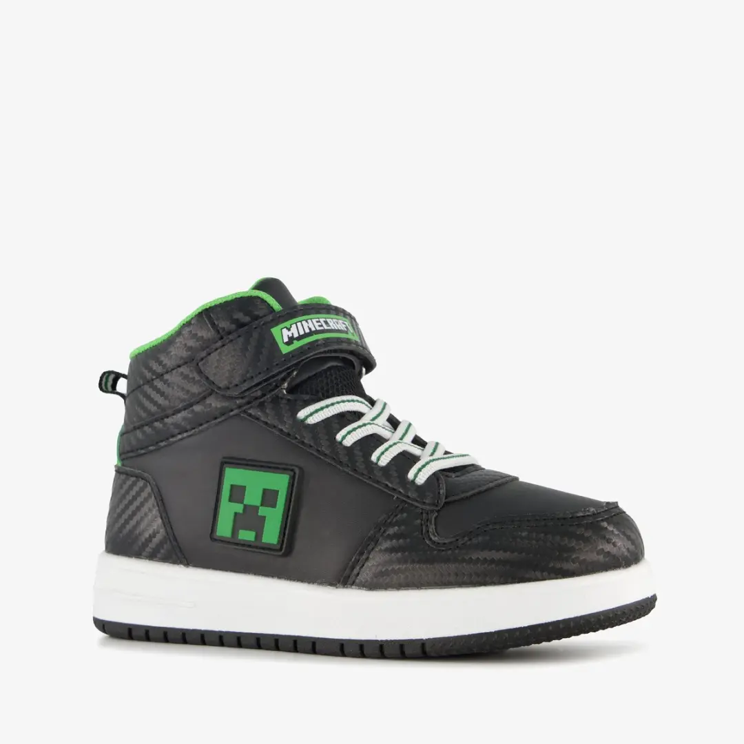 Minecraft hoge jongens sneakers zwart groen - Maat 31