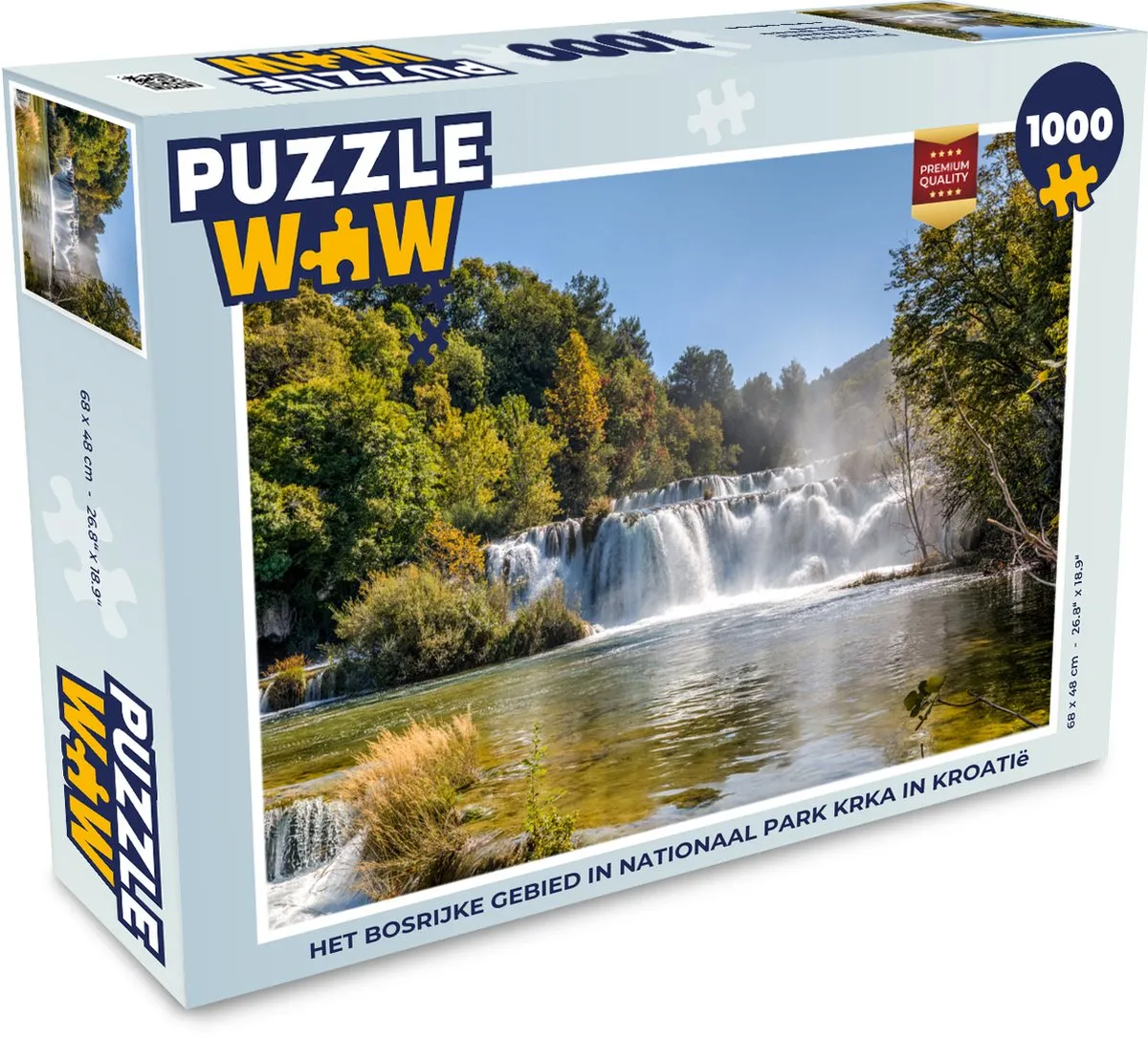PuzzleWow Het bosrijke gebied Nationaal Park Krka Legpuzzel 1000 Stuks - Multicolor