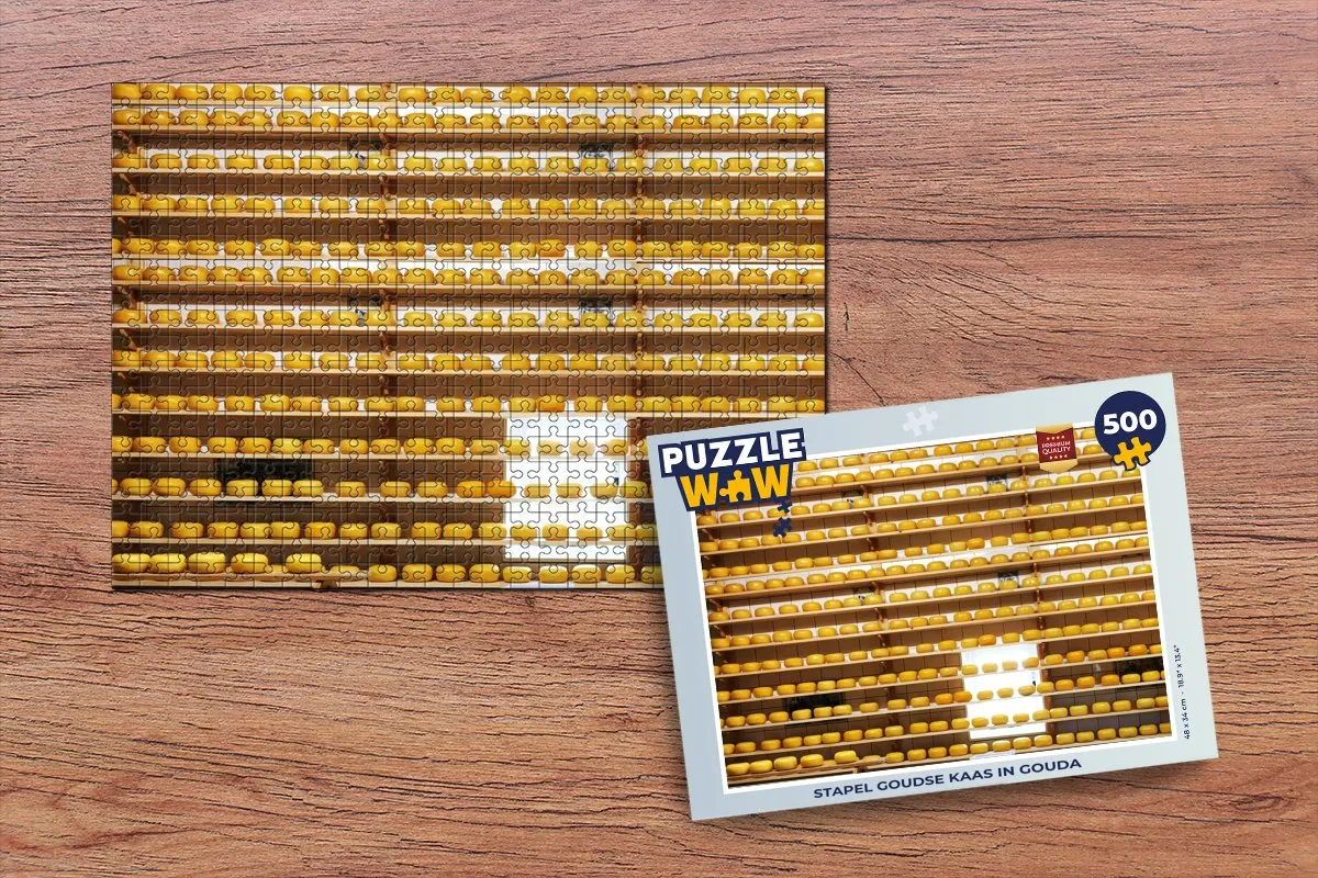 PuzzleWow Gouda Legpuzzel 500 Stuks - Multicolor