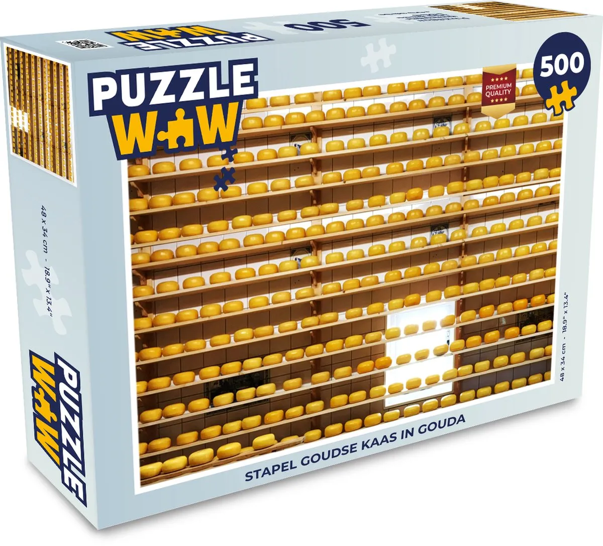 PuzzleWow Gouda Legpuzzel 500 Stuks - Multicolor