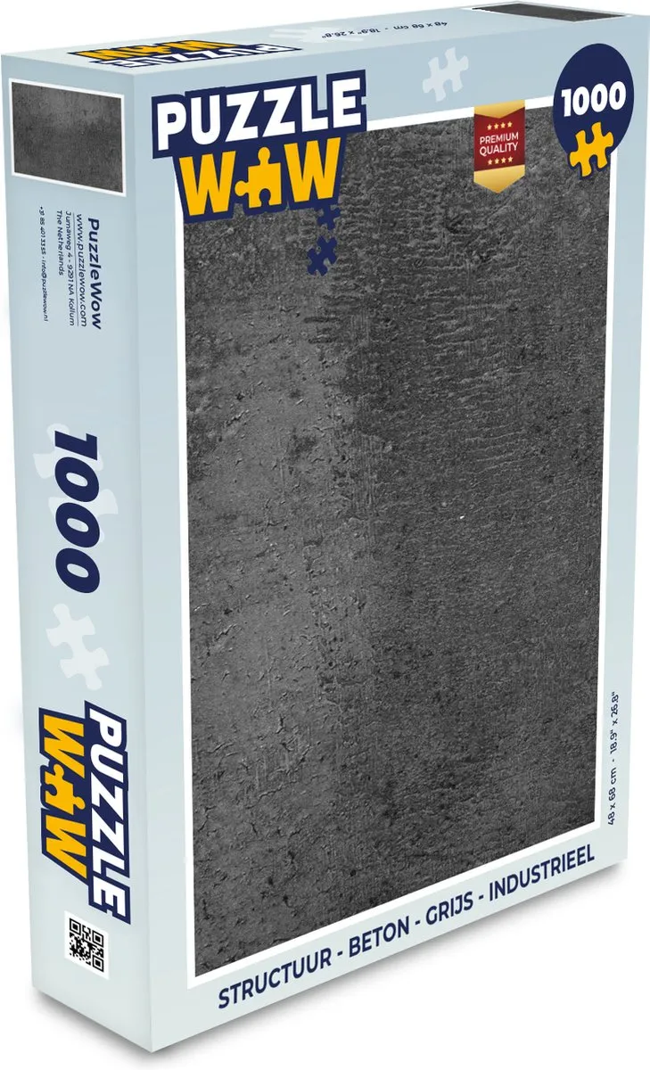 PuzzleWow Betonprint Legpuzzel 1000 Stuks - Multicolor