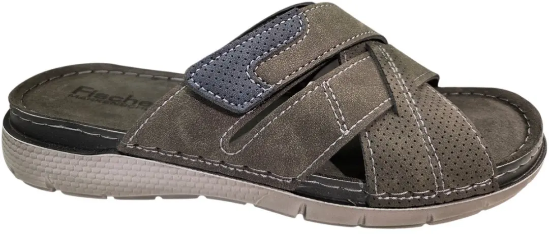 Fischer 566702 Slippers Grijs Leer - 45 - afbeelding 4 van 5