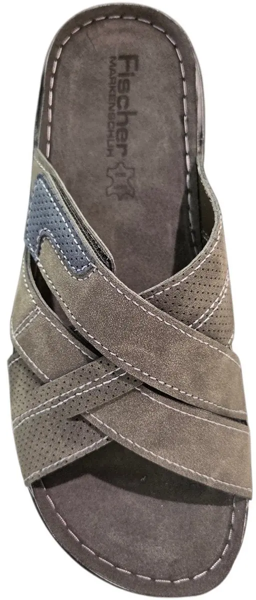 Fischer 566702 Slippers Grijs Leer - 45 - afbeelding 2 van 5