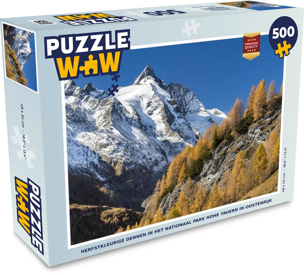 PuzzleWow Legpuzzel Herfstkleurige dennen Oostenrijk 500 Stuks - Multicolor