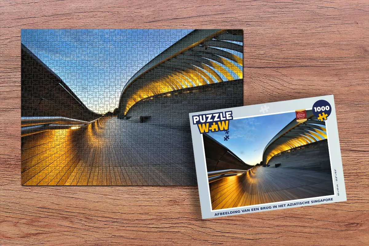 PuzzleWow Singapore Brug Legpuzzel 1000 Stuks - Multicolor
