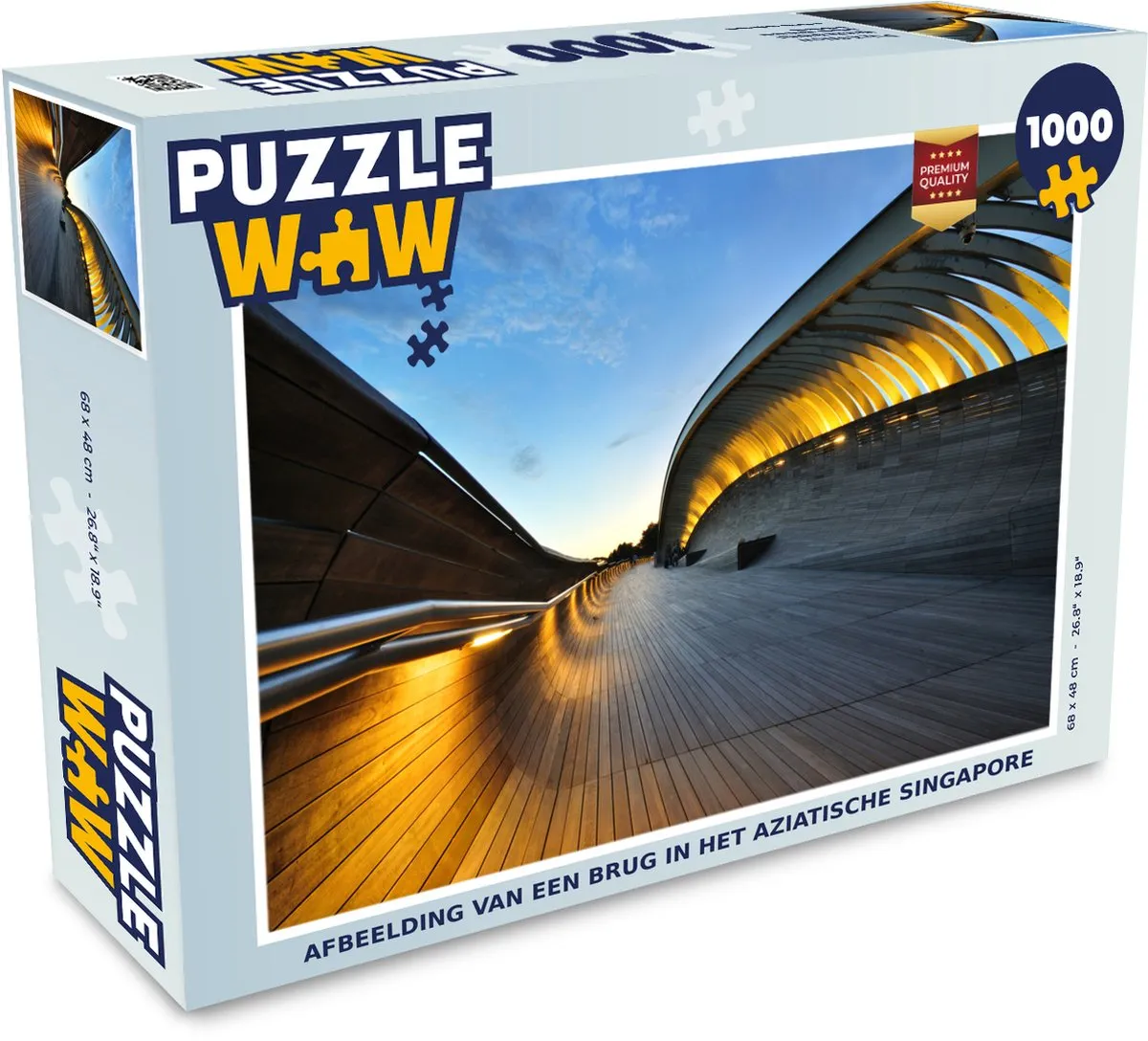 PuzzleWow Singapore Brug Legpuzzel 1000 Stuks - Multicolor