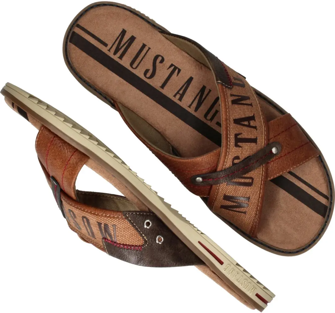 Mustang Open Teen Badslipper - Cognac - 44 - afbeelding 2 van 6