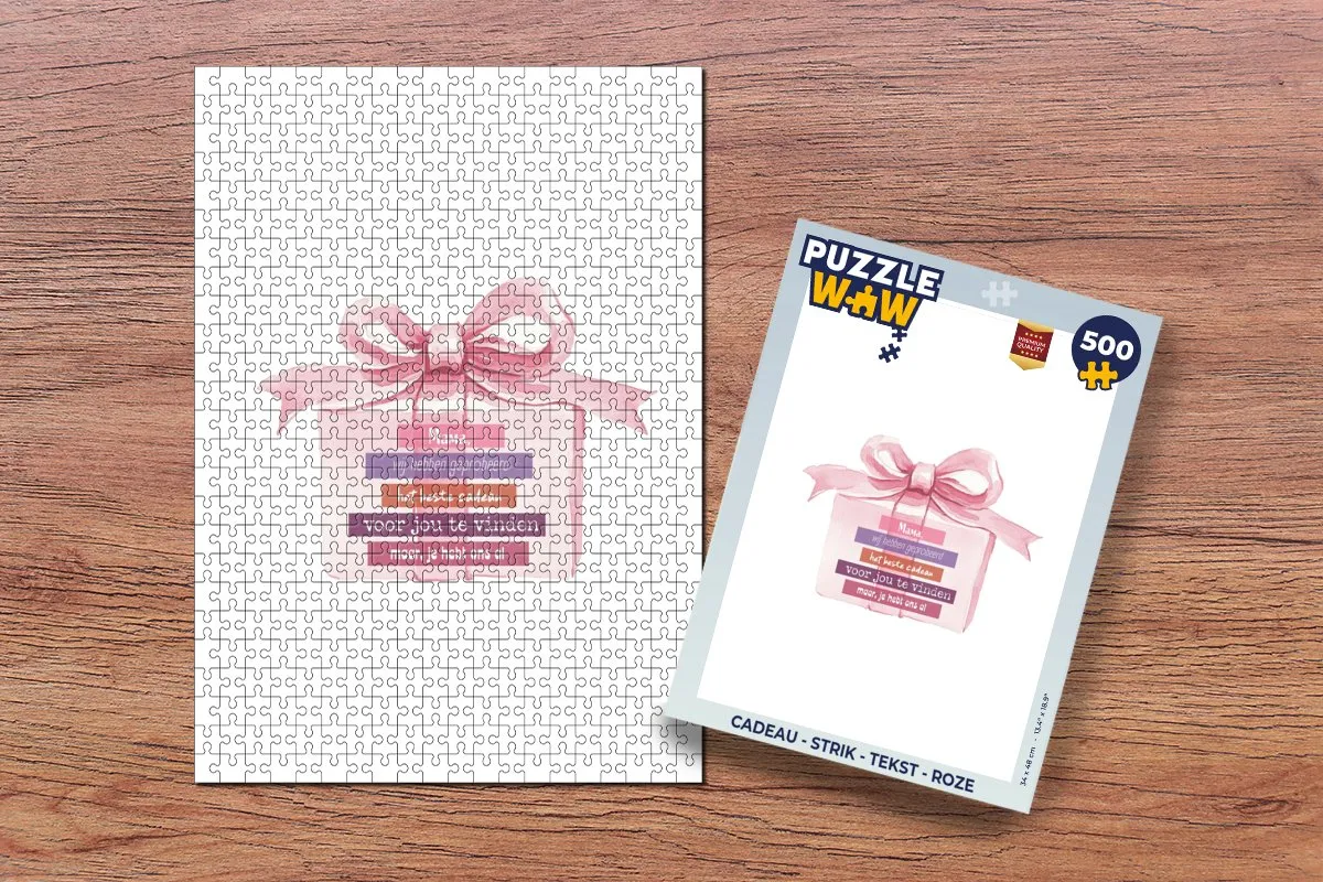 PuzzleWow Roze Legpuzzel 500 Stuks - 8721179515165