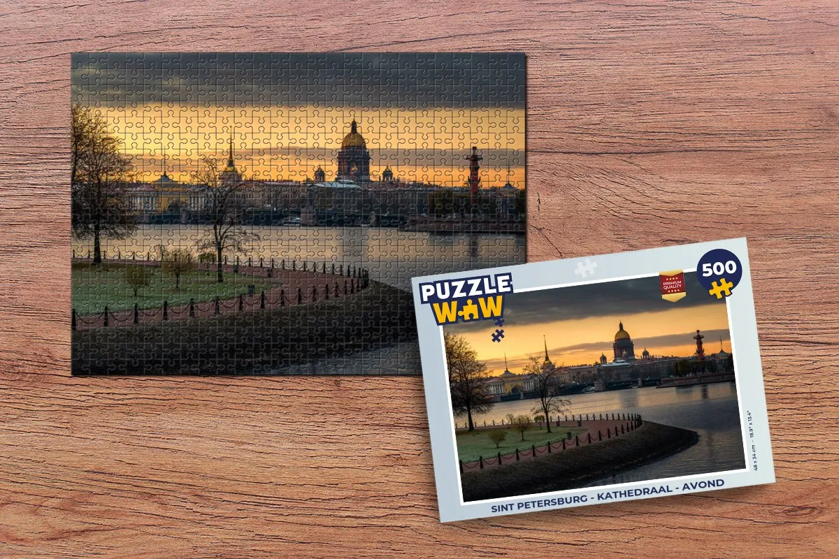 PuzzleWow Sint Petersburg Kathedraal Legpuzzel 500 Stuks - Multicolor