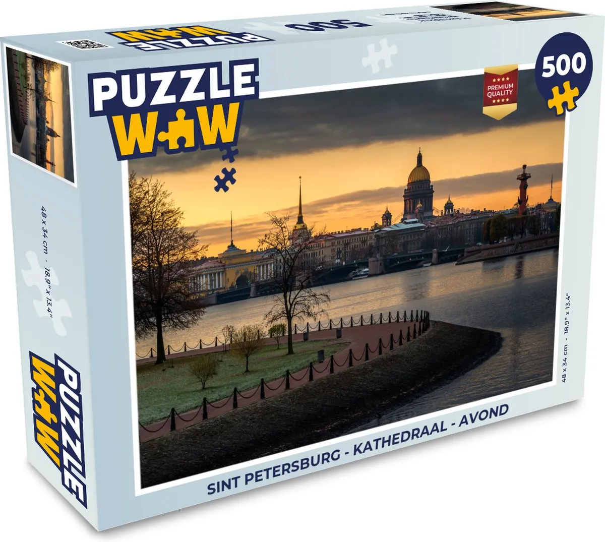 PuzzleWow Sint Petersburg Kathedraal Legpuzzel 500 Stuks - Multicolor