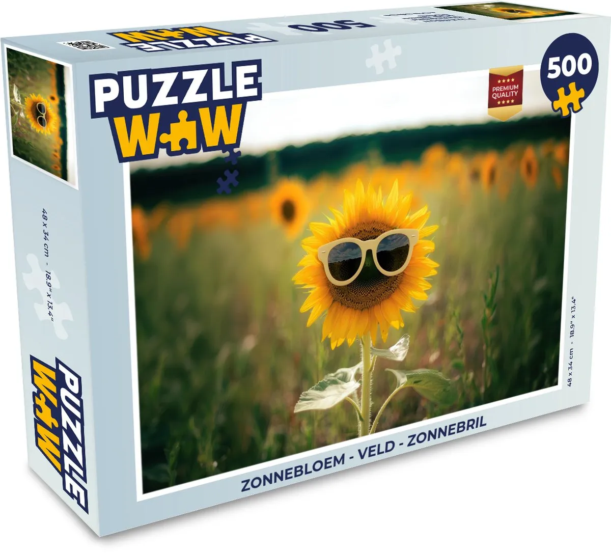 PuzzleWow Zonnebloem Legpuzzel 500 Stuks