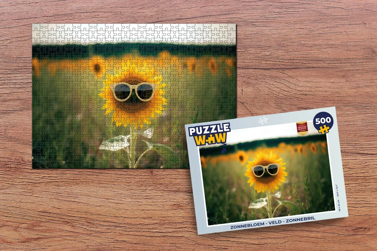 PuzzleWow Zonnebloem Legpuzzel 500 Stuks