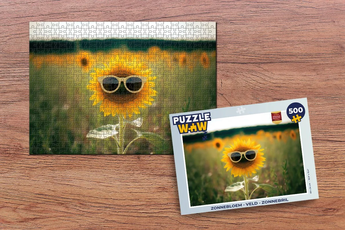 PuzzleWow Zonnebloem Legpuzzel 500 Stuks