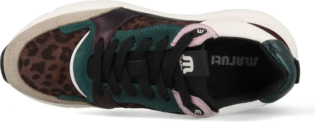 Maruti Raven Leren Sneakers - Dames - Groen - Maat 41 - afbeelding 4 van 6