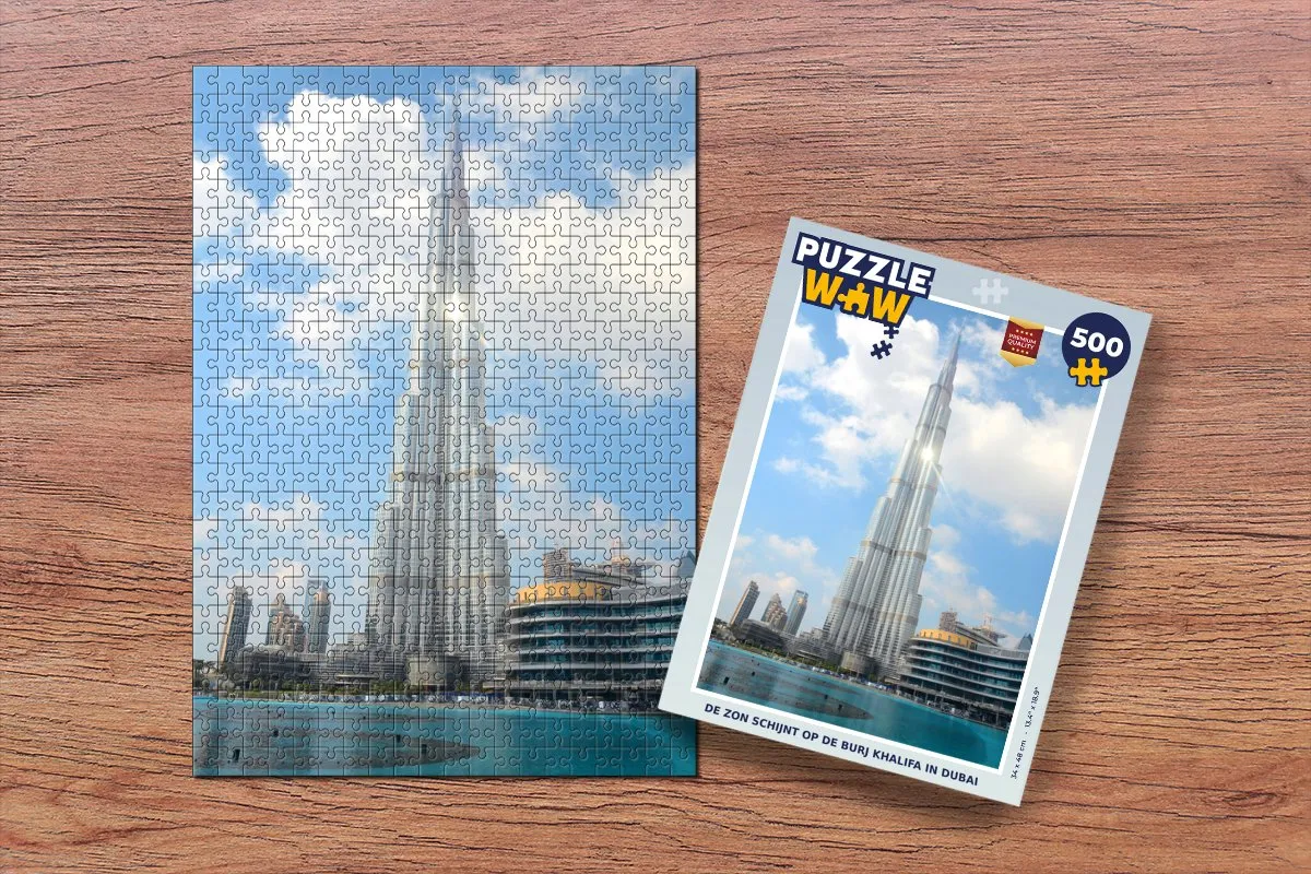 PuzzleWow Legpuzzel Burj Khalifa 500 Stuks - Multicolor