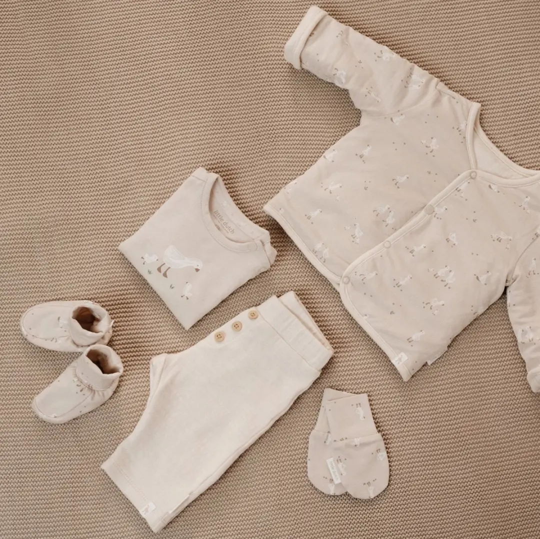 Little Dutch Newborn Naturals Little Goose Slofjes - Meerkleurig