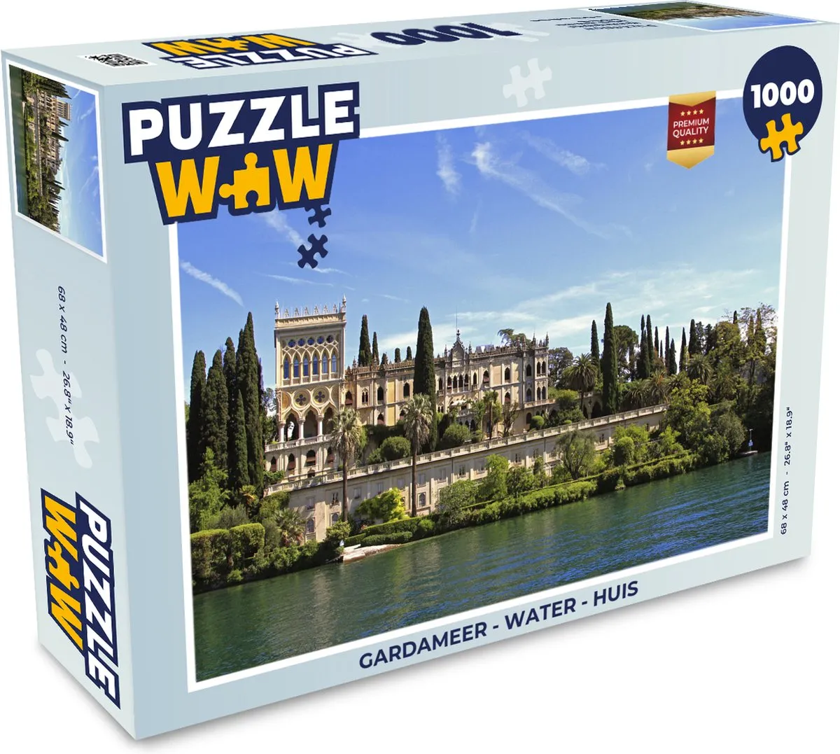 PuzzleWow Gardameer Legpuzzel 1000 Stuks - Multicolor