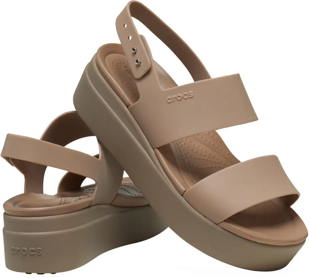 Crocs Brooklyn Low Wedge Damessandalen 206453 - Latte/Mushroom - afbeelding 6 van 6